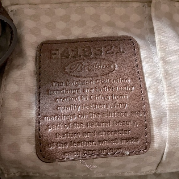 Brighton Red Leather Bucket Crossbody Bag Tassels Silver Hardware - Picture 5 of 5